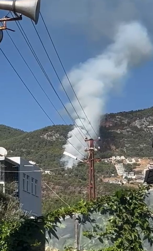 Alanya’da Yerleşim Alanlarına Yakın Orman Yangını