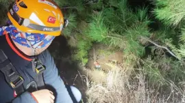 Uçuruma Düşen Turistler Kurtarıldı