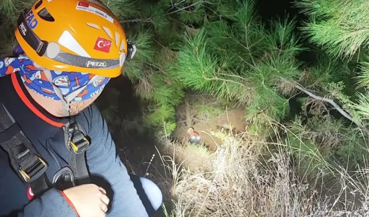 Uçuruma Düşen Turistler Kurtarıldı